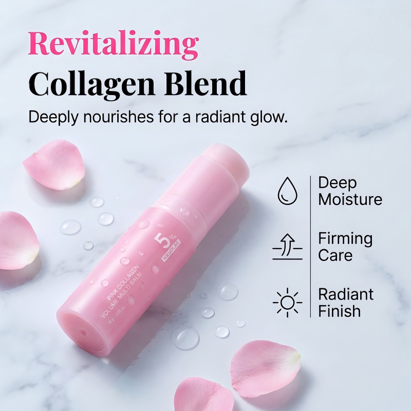 🥳2026 HOT SALE🥳💕 Pink Collagen Volume Multi Balm | All In One Volufiline, , NAD Stick for Youthful-Looking